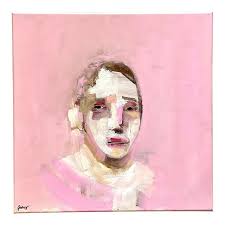 Vintage Boho Signed Original Oil Portrait