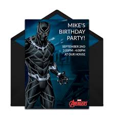 Marvel black panther party ideas. Free Avengers Black Panther Online Invitation Punchbowl Com