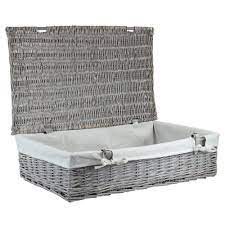 Grey Wash Under Bed Storage The Basket Company