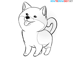 The kawaii style is usually thought of as a cutesy style aimed at young children, especially young girls. How To Draw A Shiba Inu How To Draw Easy