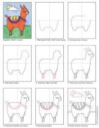How To Draw An Alpaca Art Projects For Kids Kunstprojekt Fur Kinder Kinder Zeichnen Alpaka