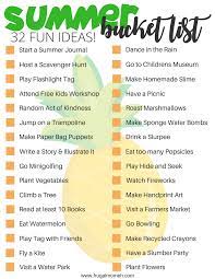 Check out these free & frugal summer activities, programs & workshops for kids where you'll find lots of ways to entertain your kids this summer! Printable Summer Bucket List With 32 Fun Ideas For Kids Summer Bucket List Printable Business For Kids Summer Bucket Lists