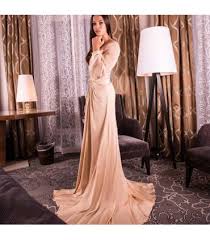 Entdecke maxikleider für damen bei asos. Langarm Chiffon Kristall Elfenbein Sexy Brautkleid Grosse 36