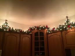This Is My Actual Kitchen 12 Ft Garland And White Lights With Apple Ornaments And Mini Trees With Gingerbread Christmas Garland Christmas Diy Xmas Decorations