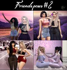 Blackksims Friends Poses 2 Sims 4 Cc Custom Content Pose Pack Sims Sims 4 The Sims