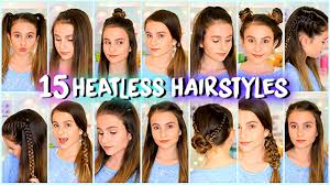 2 weeks of hairstyle ideas all in one video! 15 Heatless Hairstyles Easy And Quick Lovevie Youtube
