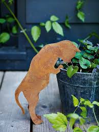 Silhouette Chat Pour Le Jardin Art De Jardin En Metal Art Des Jardins Decorations De Jardin En Metal