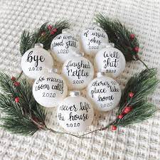 Funny 2021 Christmas Ornament Sarcastic Ornaments Funny Etsy Christmas Ornaments Funny Christmas Decorations Diy Christmas Ornaments
