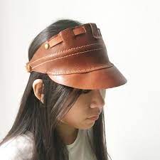 Valentine Gift Leather Visor Cap Visors For Women Leather Etsy In 2021 Leather Hats Visor Hats Leather