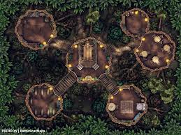 Tree Top Base Battle Map Release Free Map 32x24 Battle Scar Maps On Patreon Fantasy Map Dungeons And Dragons Dungeon Maps