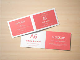 A6 Landscape Greeting Card Mockup Invitation Mockup Greeting Cards Bi Fold Brochure