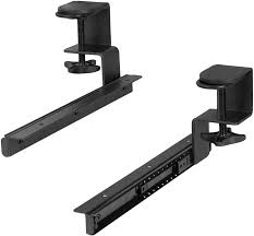 First up is drawer slides because no tray will slide without, well, drawer slides. Amazon Com Vivo Clamp And 12 Inch Rail Set For Diy Custom Wooden Keyboard Trays Tray Not Included Under Desk Pull Out Slider Track With Extra Sturdy C Clamp Mount System Black Mount Rail02