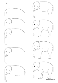 How to draw a dog step by step. Drawing Elephant Elephant Drawing Easy Drawings Basic Drawing