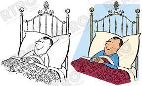 Man Sleeping In Bed Vintage Retro Clipart Bed Illustration Man Sleeping Man Sleeping In Bed