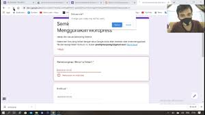 Check spelling or type a new query. Cara Membuat Formulir Pendaftaran Webinar Dengan Google Form Youtube