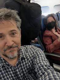 An aisle between us. We can't hold hands… but no one gets stuck in a middle  seat. I think this is the way forward.