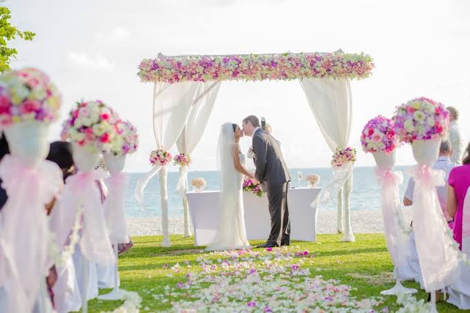 Bali wedding setup