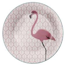 Assiette Et Couverts Pour Une Table Bien Dressee Flamant Rose Motif Flamant Porcelaine