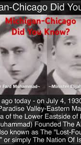 DetroitDidYouKnow The Nation Of Islam (NOI) Was Founded 97 Years Ago: By  Wallace Fard Muhammad
