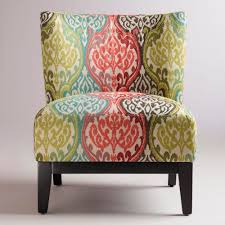 Another option—use an upholstered armchair to introduce color or patterns to the room. Guest Picks Pretty Patterned Chairs