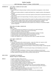 actuarial associate resume samples