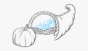 Fall is here and today we are celebrating this season and thanksgiving with a cornucopia drawing filled with fruits and vegetables. How To Draw Cornucopia Step By Step Cornucopia Drawing Easy Hd Png Download Kindpng