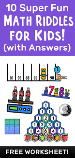 These worksheets contain mcq's which are also feature on the coolmath games that are available for this level. 10 Super Fun Math Riddles For Kids Ages 10 With Answers Mashup Math