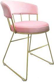 Jhslxd Dressing Table Makeup Chair Nordic Style Pink Iron Art Dining Chair Desk Armchair Girl Bedroom Leisure Reading C Dressing Chair Leisure Chair Pink Chair