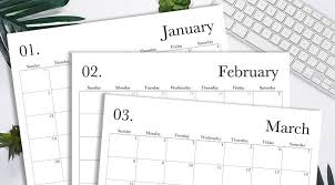 This monthly free 2020 printable calendar has plenty of blank space for planners and comes in two sizes big enough for the entire family. Free Printable 2020 Monthly Calendar Classic Lovely Planner
