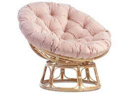 International caravan papasan stool with micro suede cushion. Natural Rattan Papasan Chair