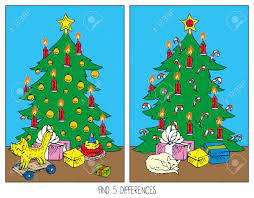 Juego De Navidad Para Ninos Encuentra Las Diferencias Arbol De Navidad Y Regalos En La Habitacion Fotos Retratos Imagenes Y Fotografia De Archivo Libres De Derecho Image 89312988