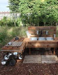 Outdoor Holz Paletten Kuche Ideen Mit Bildern Kinderspiel Im Freine Diy Spielplatz Naturspielplatze