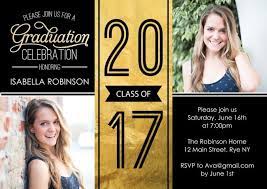 Download, print, or send online for free. Grad 2017 Gold Invitation Graduation Invitations Graduation Invitations Template Graduation