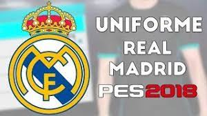 Cómo hacer el escudo del real madrid en pes fácil y rápido. Pes 2018 Uniformes Real Madrid 17 18 Youtube