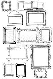 Old frame drawing | anonimo second half 18th century. Hand Drawn Doodles Of A Variety Of Picture Frames Doodle Frames How To Draw Hands Doodles