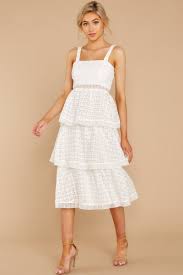 Elegant White Lace Dress Tiered Lace Midi Dress Dress 48 00 Red Dress White Lace Midi Dress Lace White Dress Dresses