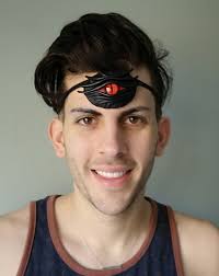 Handmade Leather Eye Patch. Black Cosplay Larp Steampunk Pirate Captain  Stage Gothic Style Halloween Costume.