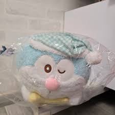 日版 多啦A夢 Doraemon 俯身 趴地 恰眼瞓 單眼 瞓覺 約35cm 大毛公仔 叮噹 睡帽 眨眼 公仔 毛公仔 SK JAPAN 景品