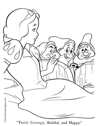 Grumpy dwarf coloring page | free printable coloring pages. Snow White And The Seven Dwarfs Story Coloring Pages