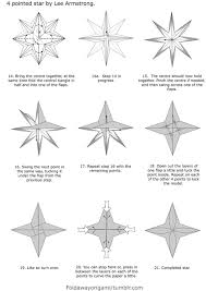 4 Pointed Star A Blintzed Bird Base Crease Pattern With A Little Spiral Fold On The Rear To Lock The Model In Place See Origami Origami Design Origami Stars