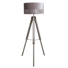 Buy top selling products like w home shaffer wood shelf floor lamp and adesso® director floor lamp. Wood Tripod Floor Lamp With Grey Shade Contemporary Floor Lamps