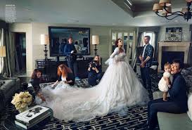 When kim kardashian and kanye west's vogue cover was released on friday (which shall hence be known as the day anna wintour's sanity was questioned), the reaction was overwhelmingly one big. Keeping Up With Kimye Kanye West Kim Kardashian Wedding Photos For Vogue Us April The Fashionisto