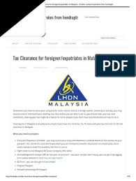 Tables showing the rates for vehicle tax for different types of vehicle. Tax Clearance For Foreigner Expatriates In Malaysia Passport Travel Visa