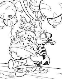 Tiger Happy Birthday Birthday Coloring Pages Happy Birthday Coloring Pages Disney Coloring Pages