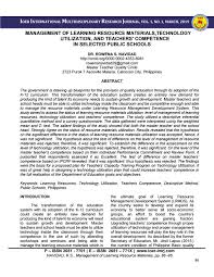 Apr 03, 2018 · the early registration day generally aims to achieve the millennium development goal (mdg) on universalization of primary (basic) education and the objectives of the education for all (efa). Management Of Learning Resource Materials Technology Utilization And Teachers Competence In Select By Ioer International Multidisciplinary Research Journal Iimrj Issuu