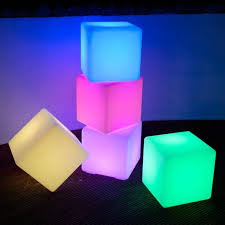 12 Led Light Cube Outdoor Waterproof Weatherproof For Etsy Cube Light Cube Decor 30th Birthday Ideas For Women