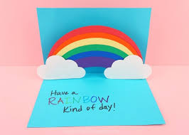 A handmade 3d pop up greeting card can put a smile on your recipient's face. How To Make An Easy Pop Up Rainbow Card I Heart Crafty Things