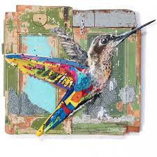 Bordalo Ii On Instagram Half Hummingbird Bordaloii Studiotime Trashart Contemporanyart Trashanimals Hummingbird Climat In 2020 Trash Art Urban Art Painting