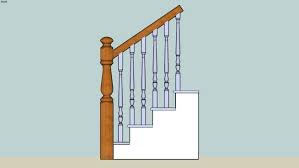 Stairway Detail 3d Warehouse Stairways Stair Balusters Stair Parts