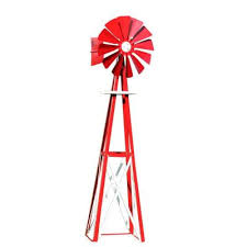 The small red white backyard windmill is built for ease of assembly and to last decades as with all other outdoor water solutions products. Windmill Outdoor Decor Garden Center The Home Depot
